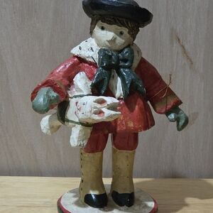 Vintage Style Figurine with Red Coat